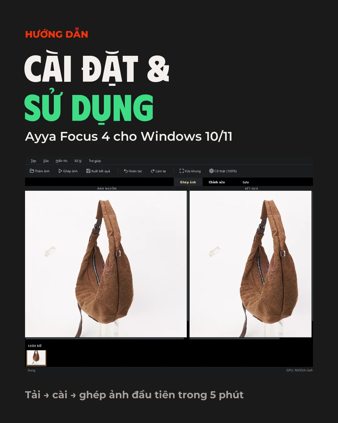 Hướng dẫn cài đặt và dùng Ayya Focus 4 trên Windows